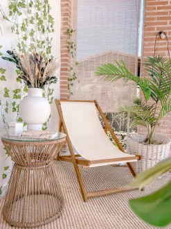 Set bistrot con cuscini TRESTINA Rattan sintetico (PE) Marrone chiaro