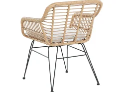 Set bistrot con cuscini TRESTINA Rattan sintetico (PE) Marrone chiaro