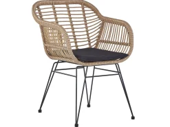 Set bistrot con cuscini TROPEA II Rattan sintetico (PE) Naturale