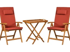 Set bistrot JAVA PREMIUIM Legno d'acacia Rosso