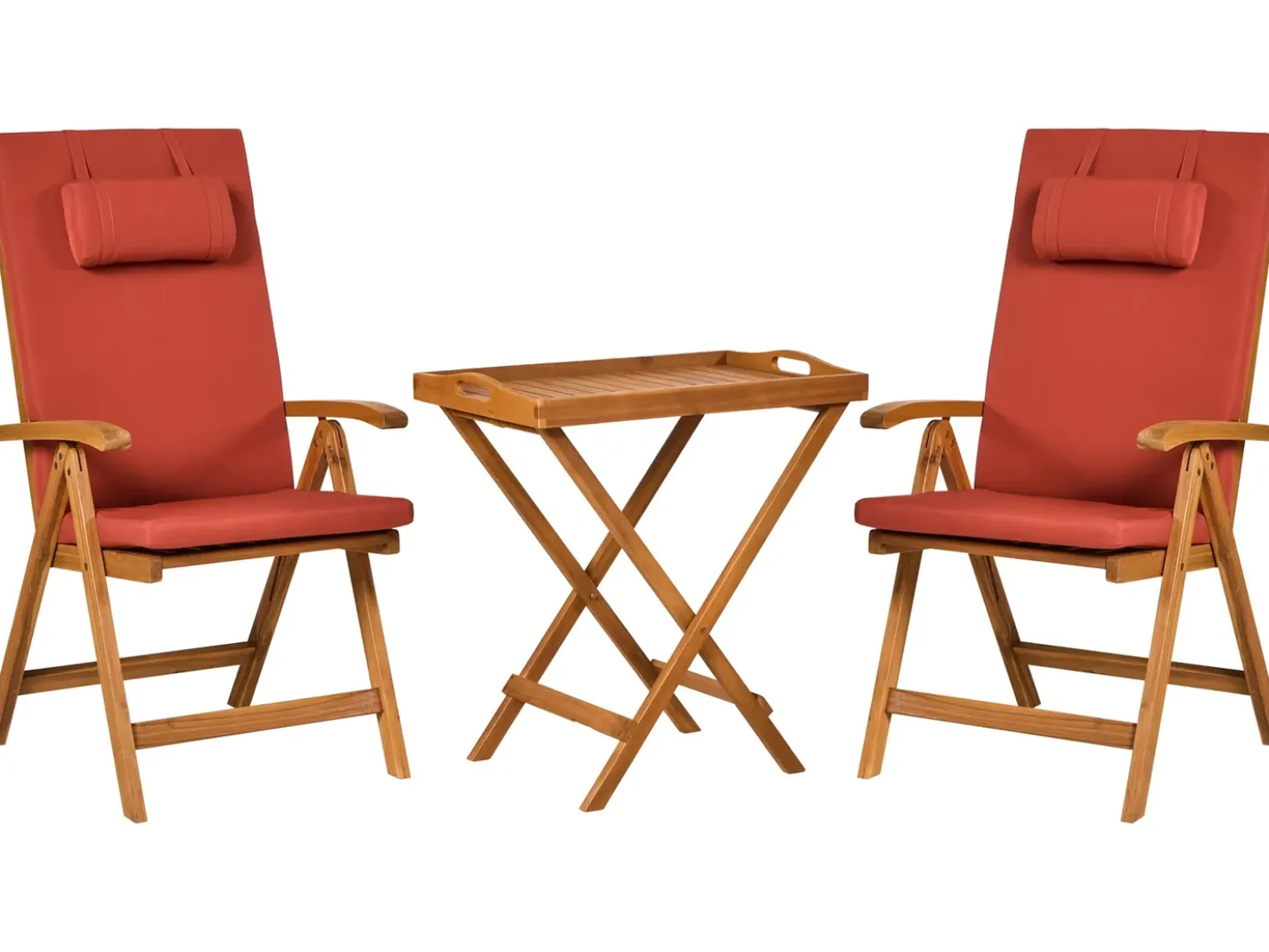 Set bistrot JAVA PREMIUIM Legno d'acacia Rosso