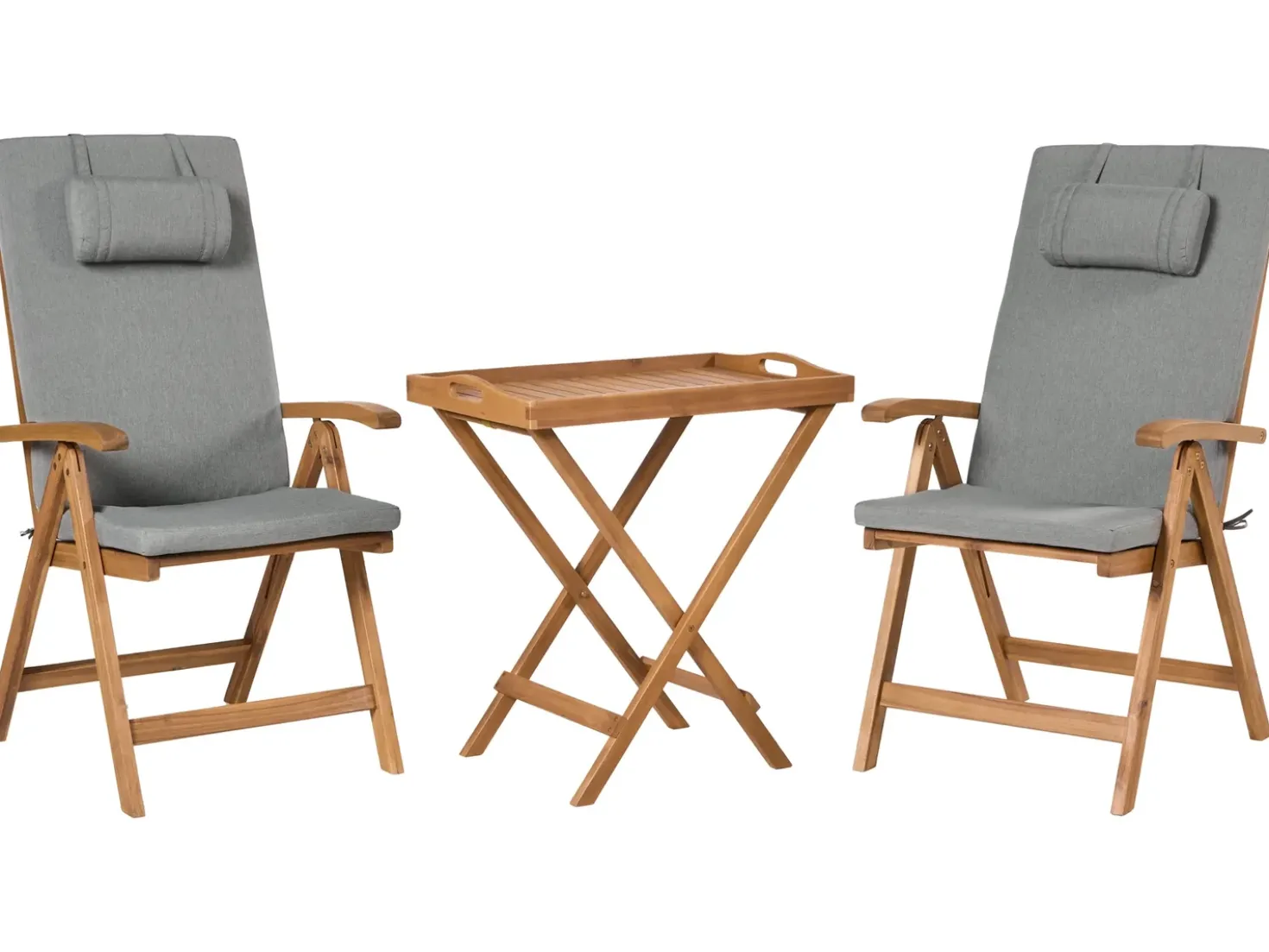 Set bistrot JAVA PREMIUIM Legno d'acacia Grigio melange
