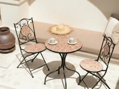 Set bistrot Pieghevole ADRANO Metallo Nero