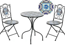 Set bistrot Pieghevole AGGIUS Metallo Nero