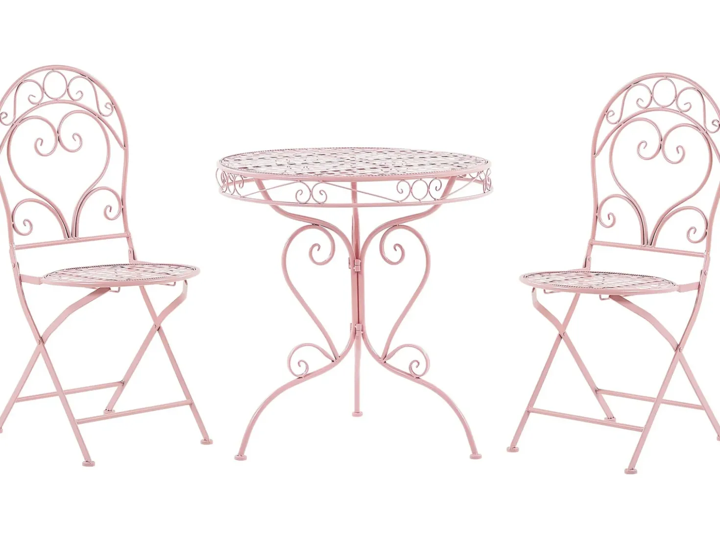 Set bistrot Pieghevole ALBINIA Metallo Rosa