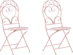 Set bistrot Pieghevole ALBINIA Metallo Rosa