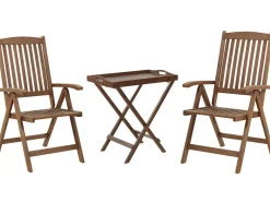 Set bistrot Pieghevole AMANTEA Legno d'acacia Marrone scuro