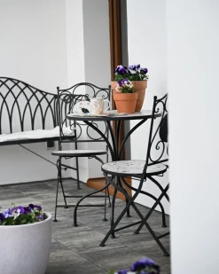 Set bistrot Pieghevole ARTENA Metallo Nero
