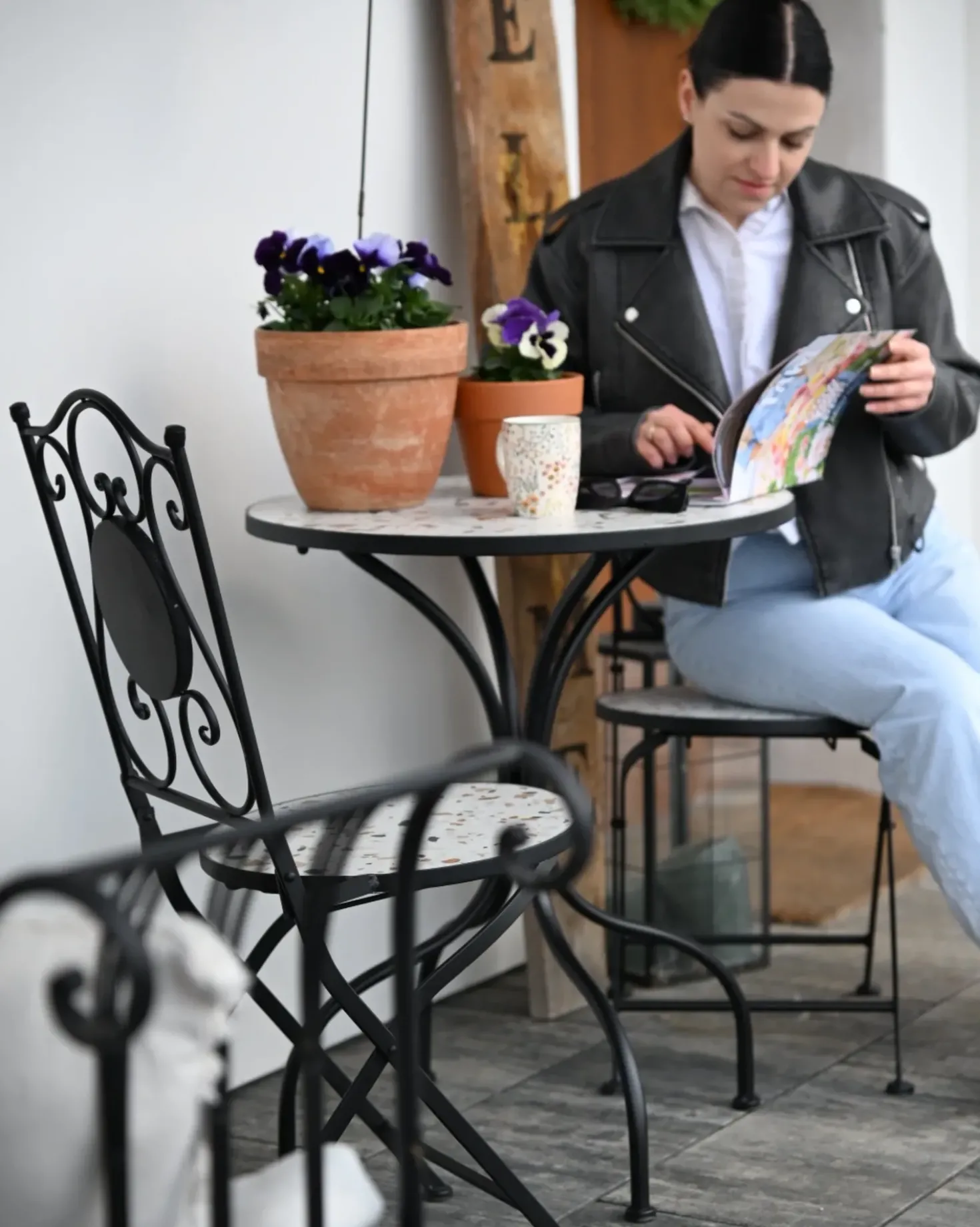Set bistrot Pieghevole ARTENA Metallo Nero