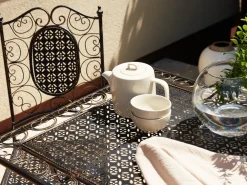 Set bistrot Pieghevole BORMIO Metallo Nero