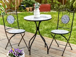 Set bistrot Pieghevole CAMPRENA Metallo Nero