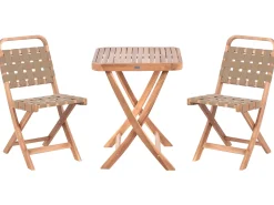Set bistrot Pieghevole CALCIANO Legno di acacia certificato Marrone