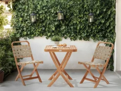 Set bistrot Pieghevole CALCIANO Legno di acacia certificato Marrone