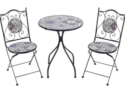 Set bistrot Pieghevole CIVITA Metallo Nero