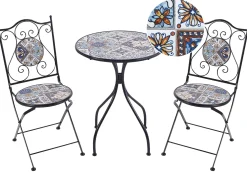 Set bistrot Pieghevole CIVITA Metallo Nero