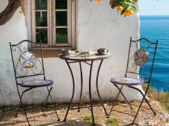 Set bistrot Pieghevole CORIANO Metallo Nero