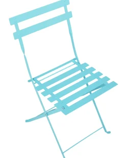 Set bistrot Pieghevole FIORI Metallo Turchese