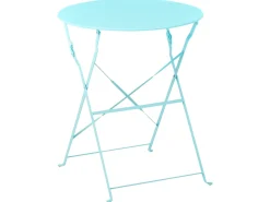 Set bistrot Pieghevole FIORI Metallo Turchese