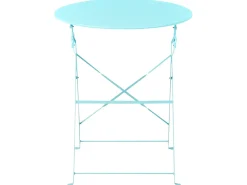 Set bistrot Pieghevole FIORI Metallo Turchese