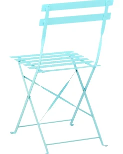 Set bistrot Pieghevole FIORI Metallo Turchese