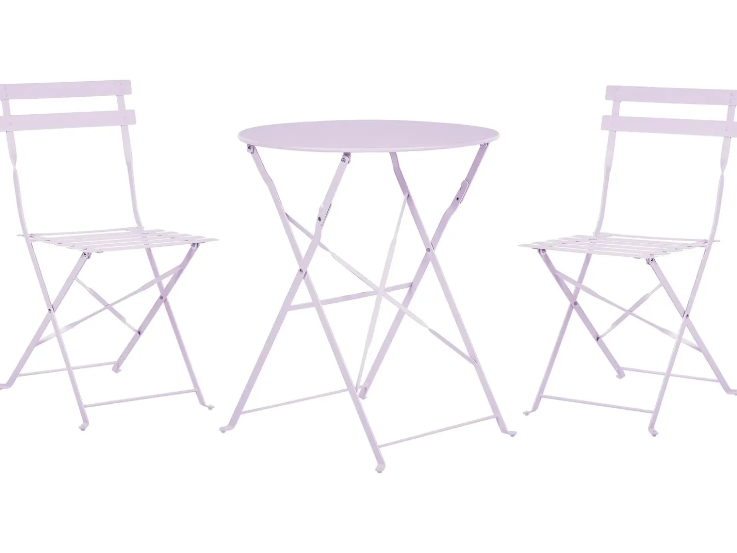 Set bistrot Pieghevole FIORI Metallo Viola