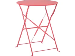Set bistrot Pieghevole FIORI Metallo Rosso