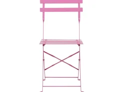 Set bistrot Pieghevole FIORI Metallo Rosa