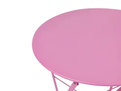 Set bistrot Pieghevole FIORI Metallo Rosa