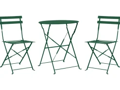 Set bistrot Pieghevole FIORI Metallo Verde scuro