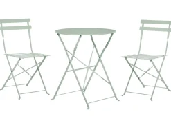 Set bistrot Pieghevole FIORI Metallo Grigio
