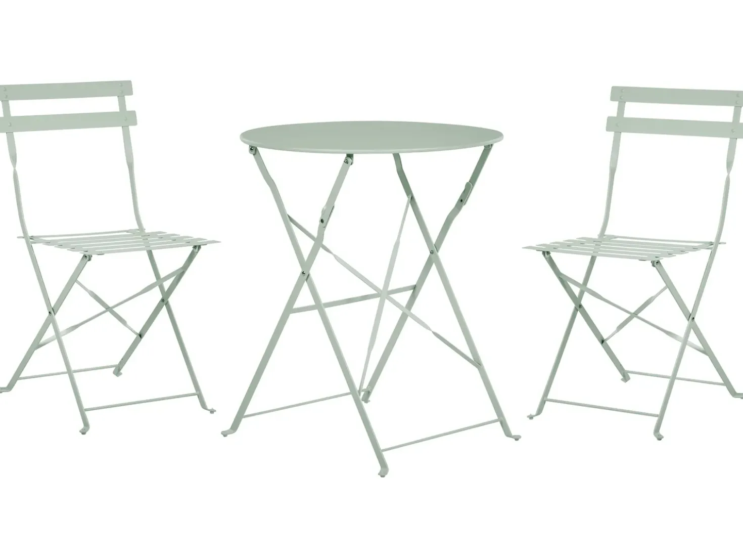 Set bistrot Pieghevole FIORI Metallo Grigio