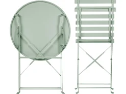 Set bistrot Pieghevole FIORI Metallo Grigio
