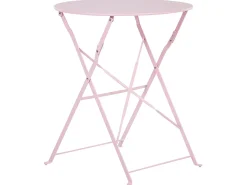 Set bistrot Pieghevole FIORI Metallo Rosa pastello