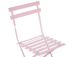 Set bistrot Pieghevole FIORI Metallo Rosa pastello