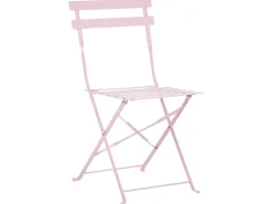 Set bistrot Pieghevole FIORI Metallo Rosa pastello