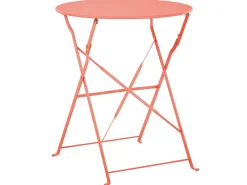 Set bistrot Pieghevole FIORI Metallo Corallo