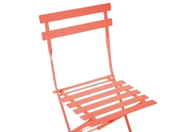 Set bistrot Pieghevole FIORI Metallo Corallo