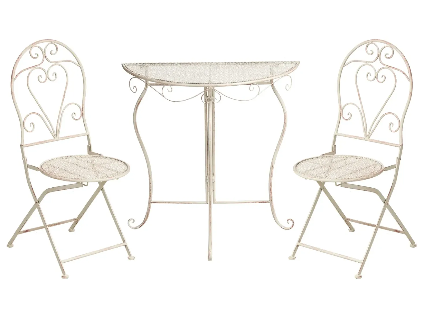 Set bistrot Pieghevole FOLELLI Metallo Beige chiaro