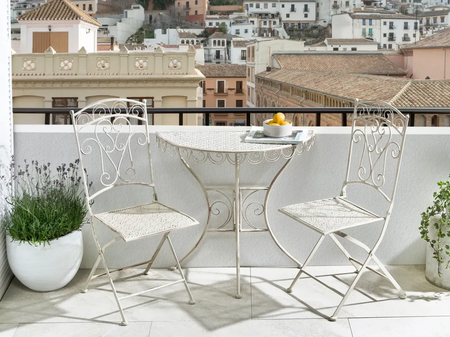 Set bistrot Pieghevole JUINA Metallo Beige chiaro