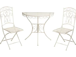 Set bistrot Pieghevole JUINA Metallo Beige chiaro
