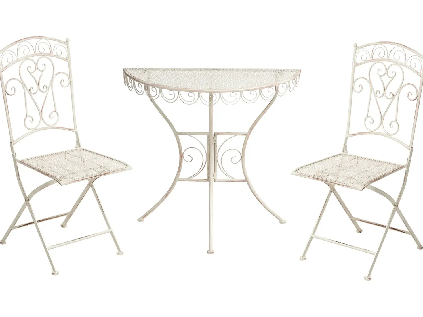 Set bistrot Pieghevole JUINA Metallo Beige chiaro