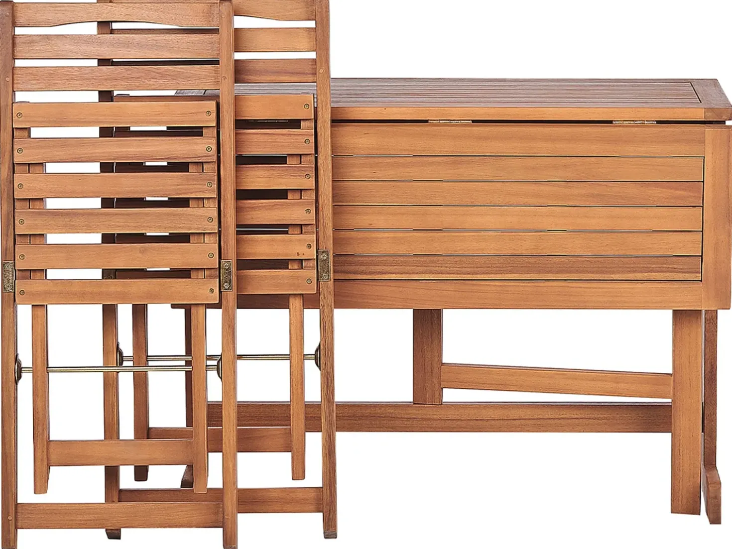 Set bistrot Pieghevole LENOLA Legno d'acacia Marrone