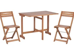 Set bistrot Pieghevole LENOLA Legno d'acacia Marrone