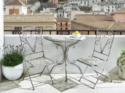 Set bistrot Pieghevole NURRA Metallo Grigio