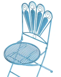Set bistrot Pieghevole PAVIA Metallo Blu