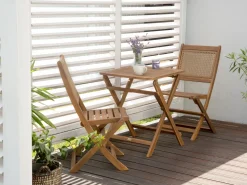 Set bistrot Pieghevole PARAGGI Legno di acacia certificato Marrone