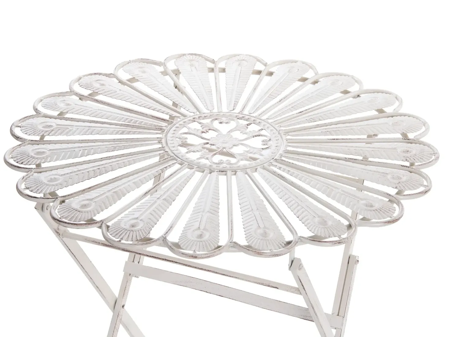 Set bistrot Pieghevole PAVIA Metallo Bianco sporco