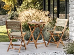 Set bistrot Pieghevole PROSSEDI Legno d'acacia Beige