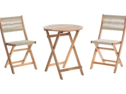 Set bistrot Pieghevole PROSSEDI Legno d'acacia Beige
