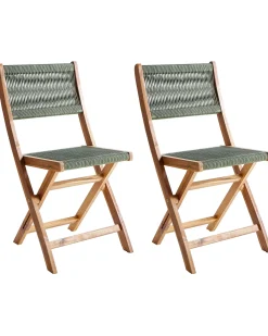 Set bistrot Pieghevole PROSSEDI Legno d'acacia Verde